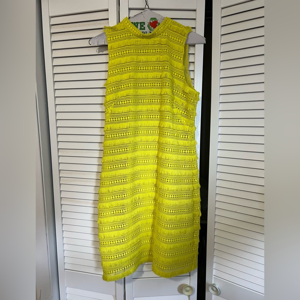 JCrew Fringe Yellow Dress